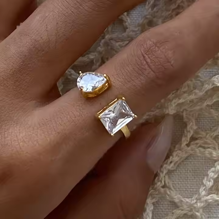 Crystal Duo Ring