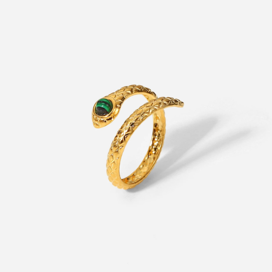Emerald Serpent Ring