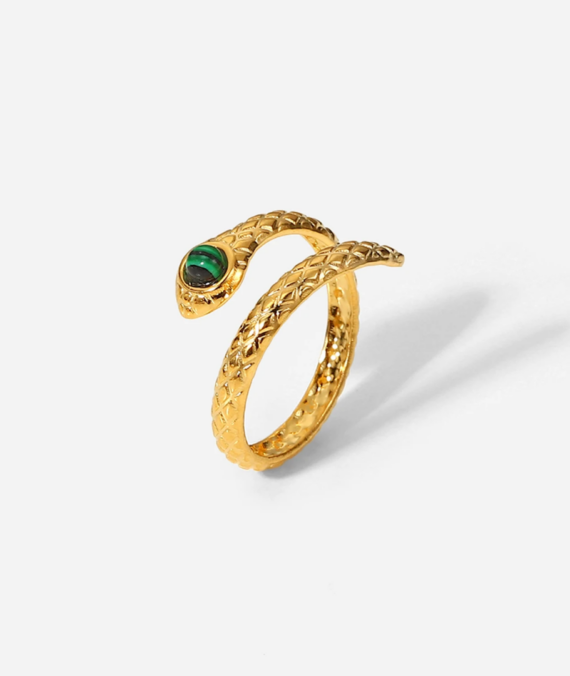 Emerald Serpent Ring