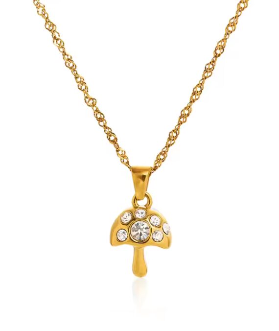 Golden Shroom necklace
